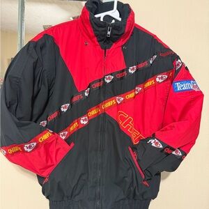 Vintage 90s Kansas City Chiefs Winter Puffer Jacket Mens Size Large- Pro Player